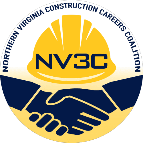 NV3C logo with handshake and construction helmet for careers.
