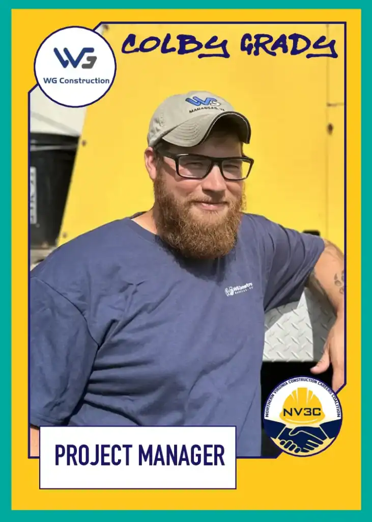 NV3C project manager Colby Graves wearing a cap and glasses.