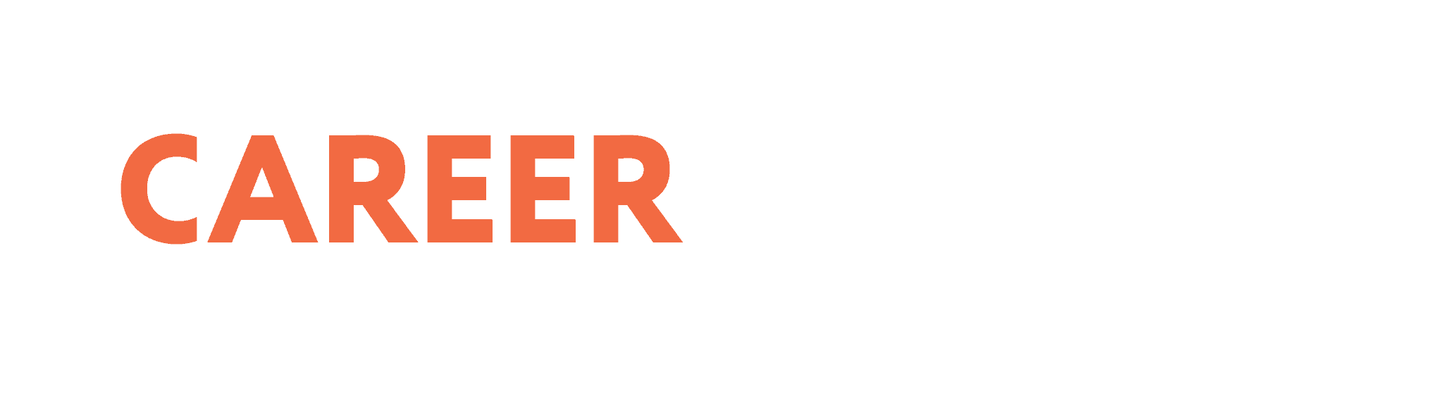 Career Starter logo with bold orange and white text on black background.